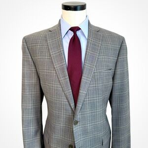 Calvin Klein Grey Plaid Blazer | 44